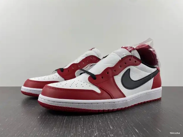 Cheap TBK Air Jordan Retro 705329-600 1 Low Chicago 0424